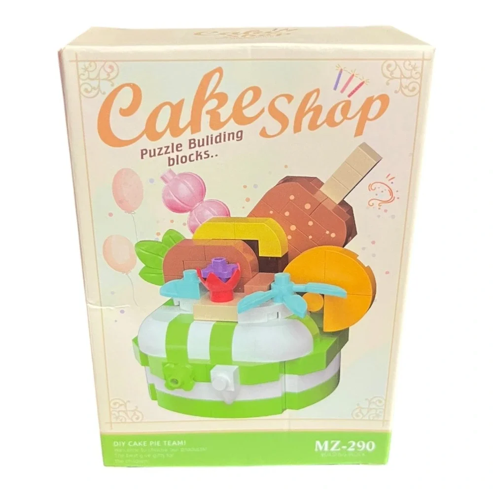Cakeshop MZ-290 Dessert Building Toy Blocks Puzzle Building Blocks Birthday Cake